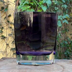 BADASH of Poland Violet Purple Vase Hand Made EUC / Great Shape For Utility